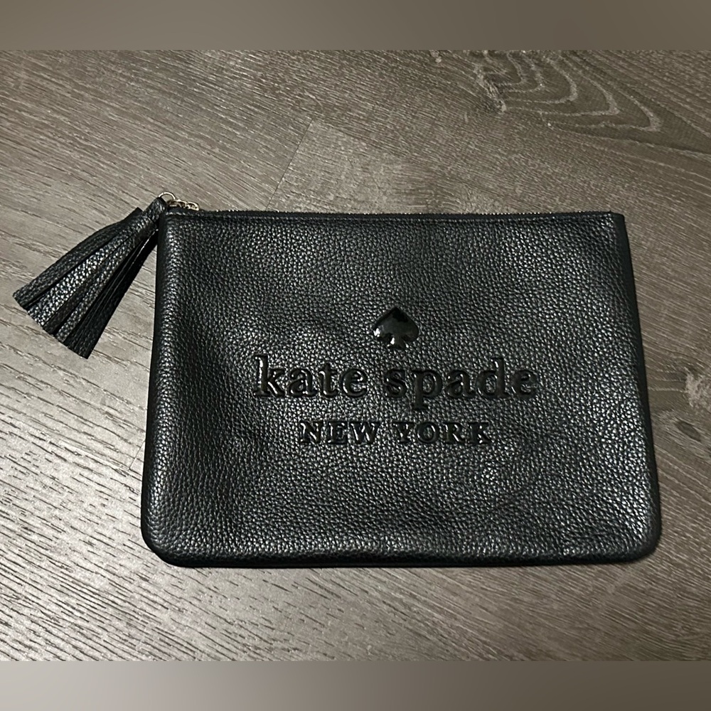 Kate Spade Black Leather Clutch